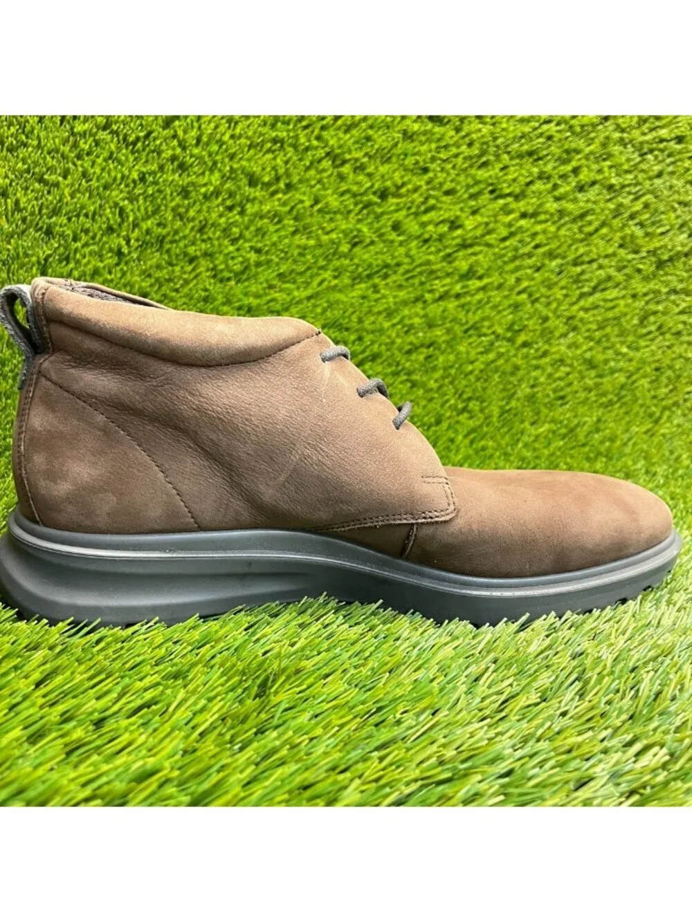 Ecco CS20 Hybrid Mens Size 8-8.5 Brown Classic Plain Toe Leather Chukka Boots